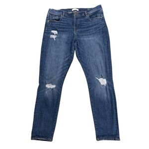 Loft Modern Skinny Distressed High Waisted Jeans Size 32/ 14